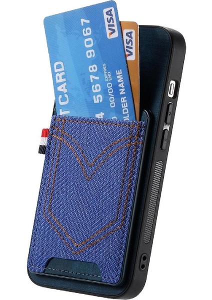 IPhone 14 Için Kılıf Kot Cep Tasarım Manyetik Araç Montaj Crad Yuvası (Yurt Dışından) fiyatları
