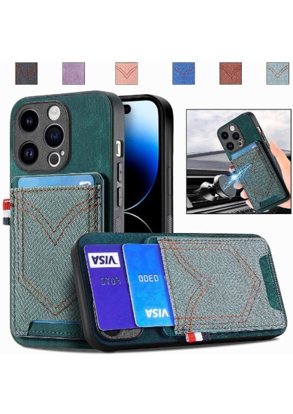 IPhone 14 Için Kılıf Pro Crad Yuvası Manyetik Araç Montaj Kot Cep Tasarımı (Yurt Dışından) fiyatları