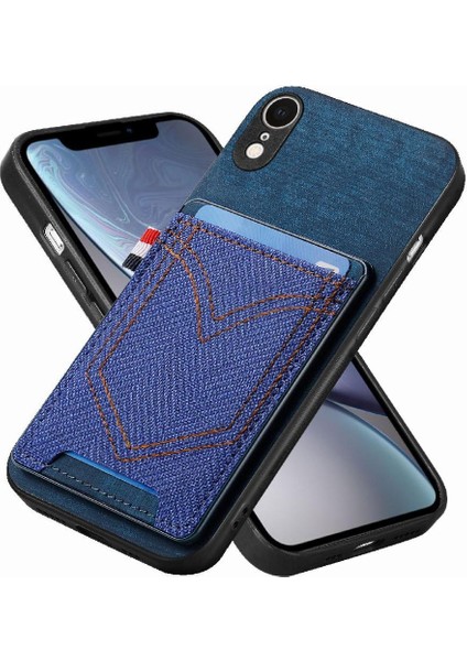IPhone Xr Manyetik Araç Montaj Crad Yuvası Kot Cep Tasarımı (Yurt Dışından)