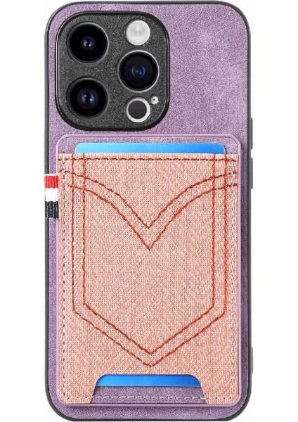 IPhone 15 Için Kılıf Pro Crad Yuvası Manyetik Araç Montaj Kot Cep Tasarımı (Yurt Dışından) indirimleri