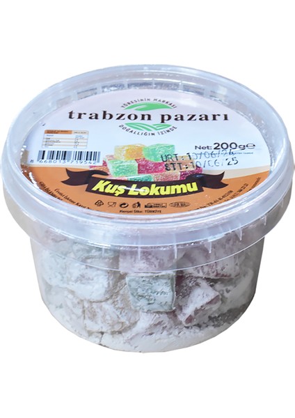 Trabzon Pazarı Doğal Meyve Aromalı Kuş Lokumu 200 gr
