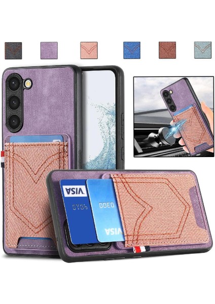 Samsung Galaxy S23 Manyetik Araç Montaj Kot Cep Tasarım Crad (Yurt Dışından)