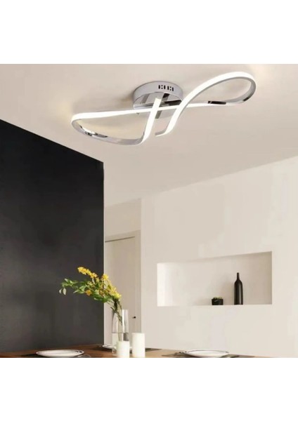 Modern Tasarım Forever LED Avize Plafonyer Tavan Salon Mutfak Oturma Odası Hol Antre