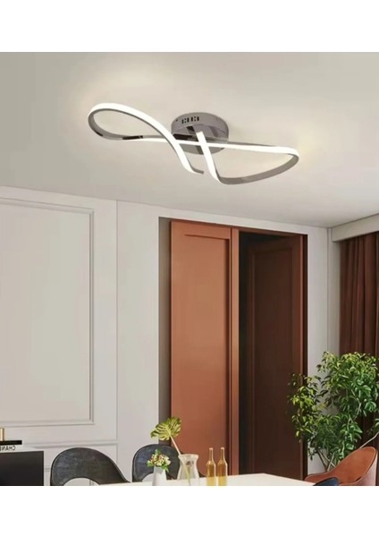 Modern Tasarım Forever LED Avize Plafonyer Tavan Salon Mutfak Oturma Odası Hol Antre