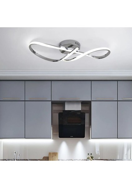 Modern Tasarım Forever LED Avize Plafonyer Tavan Salon Mutfak Oturma Odası Hol Antre