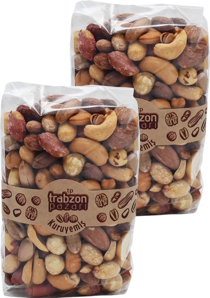 Trabzon Pazarı Yerli Lüx Karışık Kuruyemiş 2x250 gr