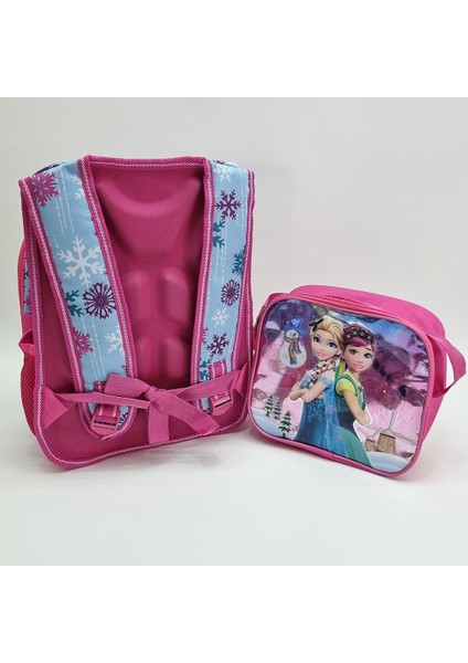 Frozen Temalı Parlak Kapaklı Sırt Çantası Beslenme Çantası 2li Ilkokul Çanta Seti - Elsa Anna modelleri