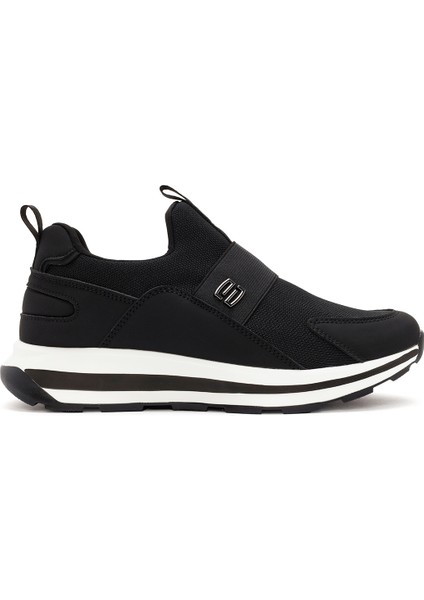Erkek Siyah Kalın Tabanlı Kumaş Sneaker 24WFD69016F