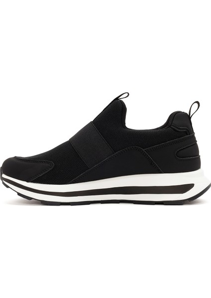Erkek Siyah Kalın Tabanlı Kumaş Sneaker 24WFD69016F