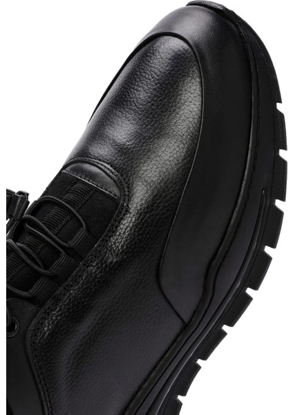 Erkek Siyah Bağcıklı Casual Sneaker 24WFD6611FT