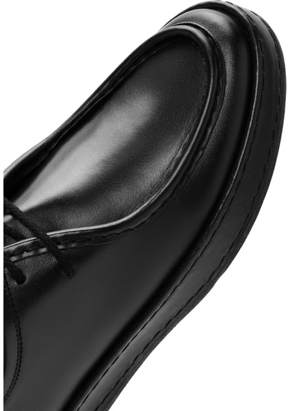 Erkek Siyah Bağcıklı Casual Ayakkabı 24WFD654118