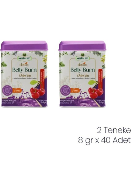 Belly Burn Detox Çayı 8gr 20'li 2'li Kutu Doğal Detoks Tea