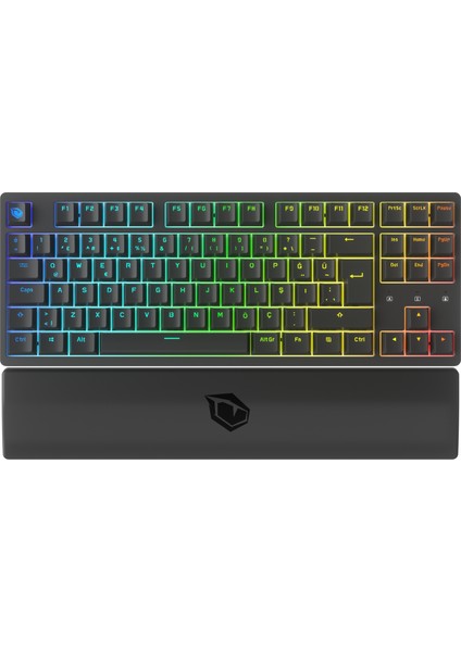 Rapid Pro Tkl Monster Tactile Red Switch 80 M Tıklama Kablolu Mekanik Rgb Oyuncu Klavyesi (Siyah)