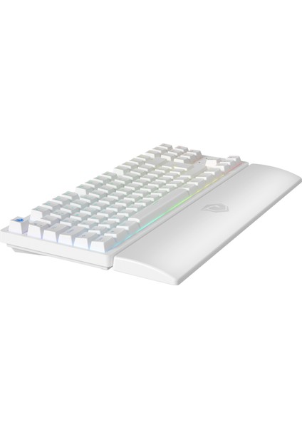 Rapid Pro Tkl Monster Tactile Red Switch 80 M Tıklama Kablolu Mekanik Rgb Oyuncu Klavyesi (Beyaz)