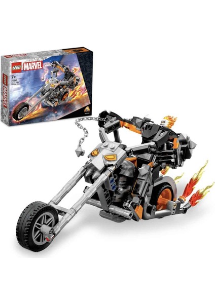 Marvel Ghost Rider Robotu ve Motosikleti 76245-7 Yaş ve Üzeri Çocuklar Için Minifigür ve Zincir Içeren Yaratıcı Oyuncak Yapım Seti (264 Parça) Alithestereo