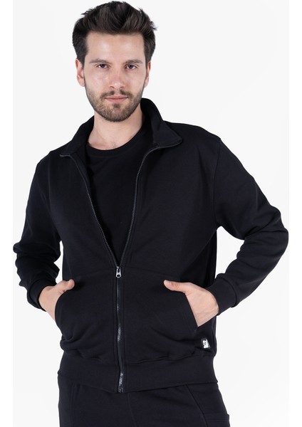 Owl 9150 Diagonel Fermuarlı Sweatshirt