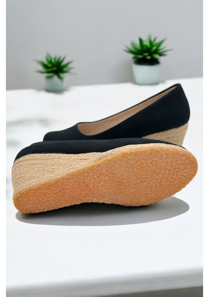 Yd Shoes 7cm Dolgu Topuk Keten Espadril