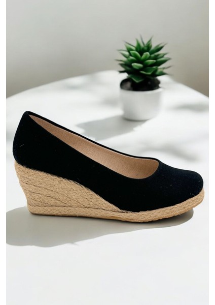 Yd Shoes 7cm Dolgu Topuk Keten Espadril