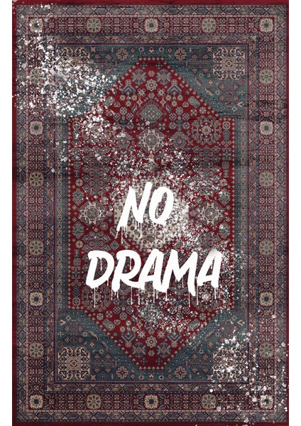 Written Koleksiyonu No Drama Yazılı Desenli Kreatif Modern Dekoratif Halı 01