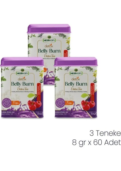 Belly Burn Detox Çayı 8gr 20'li 3'lü Kutu Doğal Detoks Tea