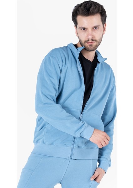 9150 Diagonel Fermuarlı Sweatshirt