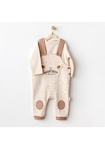 Erkek Bebek Salopet Takım Jumpsuit Set Adventurous Bear AC25027