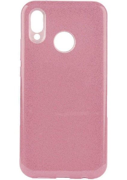 Huawei Y9 2019 Kılıf Shining Silikon-Rose Gold