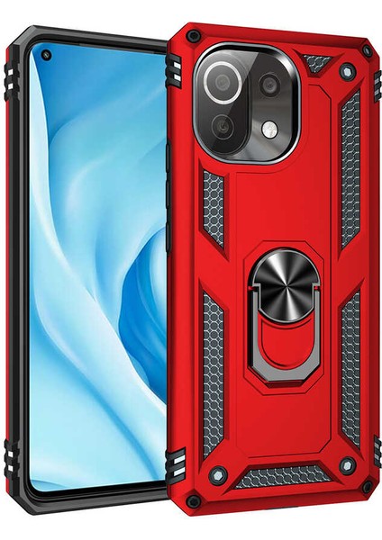 Xiaomi Mi 11 Lite Kılıf Vega Kapak-Kırmızı
