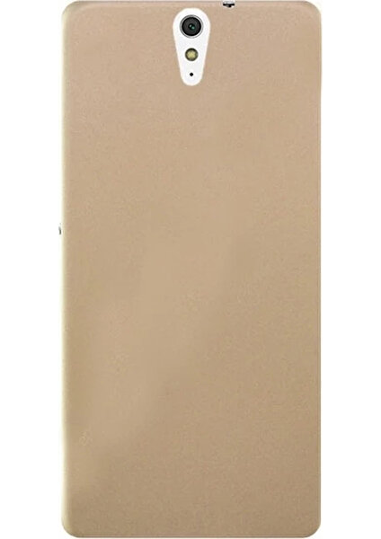 Sony Xperia C5 Kılıf Premier Silikon Kapak-Gold