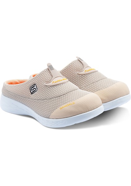 Kadın Kaymaz İnce Taban Ortopedik File Sabo Doktor Hemşire Hastane Aşçı Terliği SS001-0258 Bej modelleri
