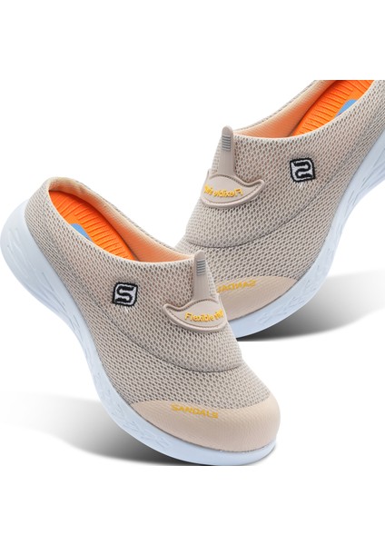 Kadın Kaymaz İnce Taban Ortopedik File Sabo Doktor Hemşire Hastane Aşçı Terliği SS001-0258 Bej indirimleri