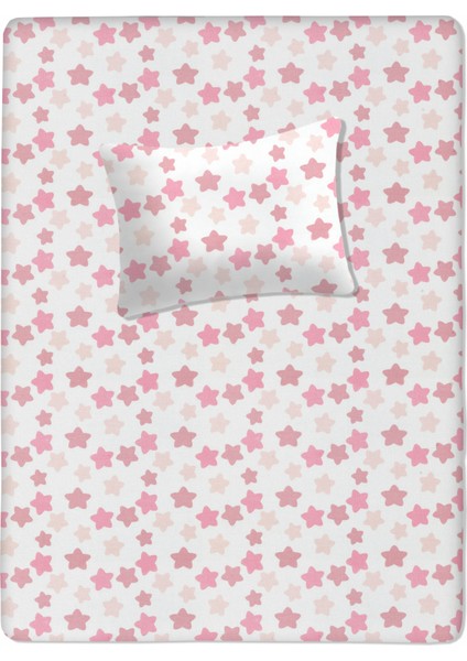 Pamuklu Bebek Aparalı Çarşaf 115X150 + Bebek Yastık Kılıfı 35X45