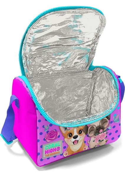 Minik Yuva Sırt Çantası Pembe Köpek Desenli Iki Bölmeli 3'lü Set 3SET23550 modelleri