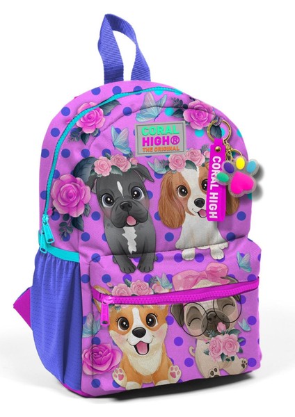 Minik Yuva Sırt Çantası Pembe Köpek Desenli Iki Bölmeli 3'lü Set 3SET23550 indirimleri