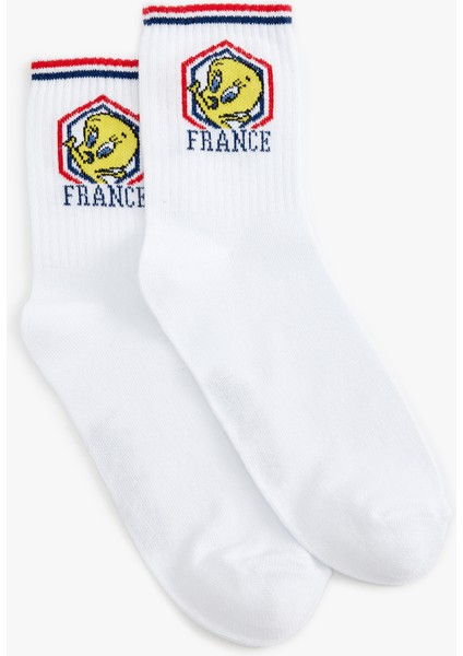 Tweety Soket Çorap Lisanslı Işlemeli
