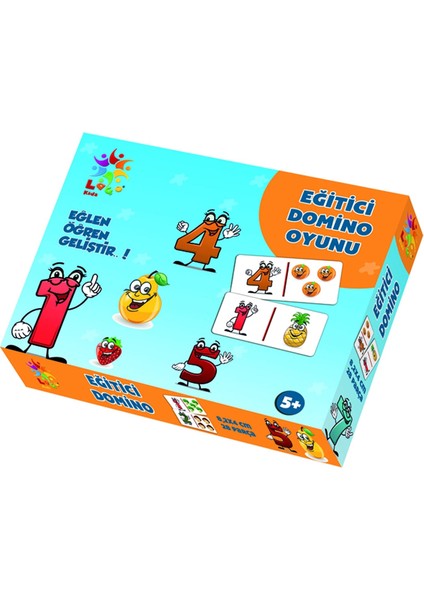 Kornea Store Laço Puzzle LC015 Eğlen Öğren Eğitici Domino Oyunu Gülen Meyveler