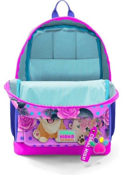 Kids Pembe Köpek Desenli Okul Sırt Çantası T23750