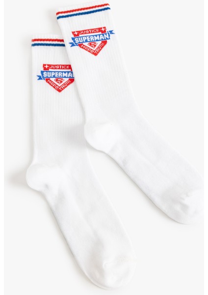 Superman Soket Çorap Lisanslı Pamuk Karışımlı