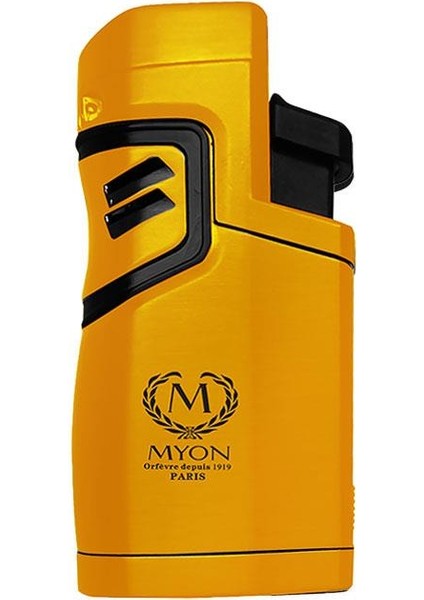 Myon 4 Pürmüz Alev Delicili Sehpalı Puro Çakmağı Sarı