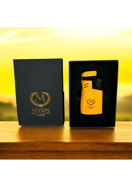 Myon 4 Pürmüz Alev Delicili Sehpalı Puro Çakmağı Sarı fırsatları