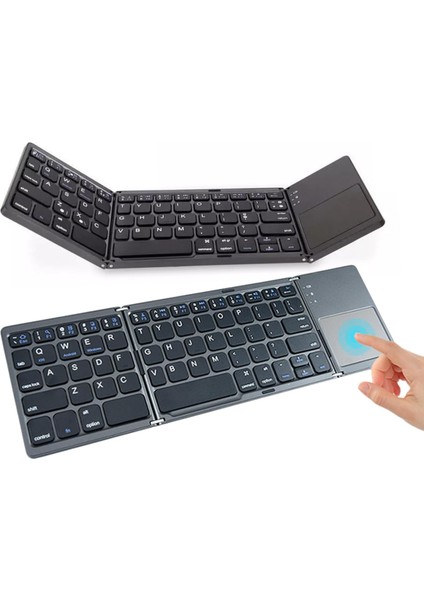 Bluetooth Katlanabilir Klavye Telefon Tablet Pc Uyumlu Touch Pad