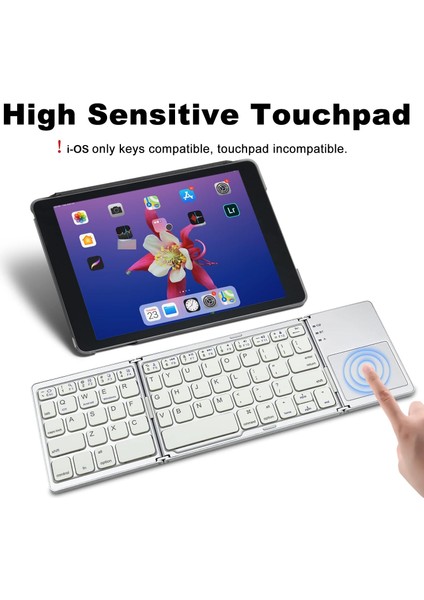 Bluetooth Katlanabilir Klavye Telefon Tablet Pc Uyumlu Touch Pad
