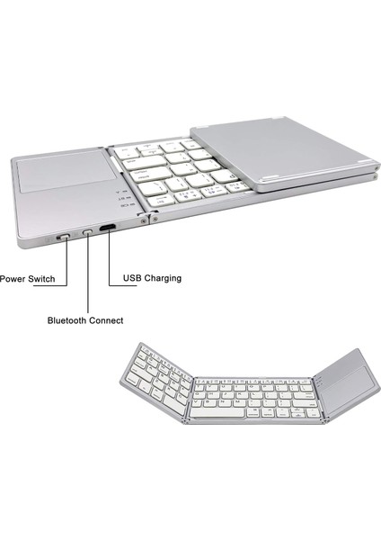 Bluetooth Katlanabilir Klavye Telefon Tablet Pc Uyumlu Touch Pad