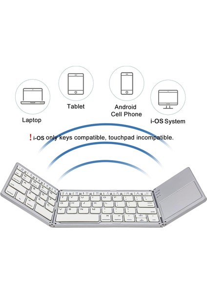 Bluetooth Katlanabilir Klavye Telefon Tablet Pc Uyumlu Touch Pad