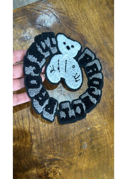 19X19 cm Dokuma Ayıcık Arma Dikiş Aplike