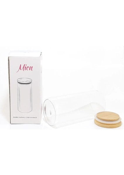 450 ml Bambu Kapaklı Cam Kavanoz MIEN-6515