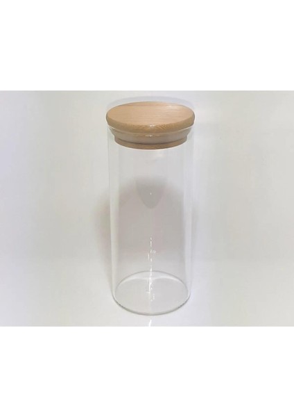 450 ml Bambu Kapaklı Cam Kavanoz MIEN-6515
