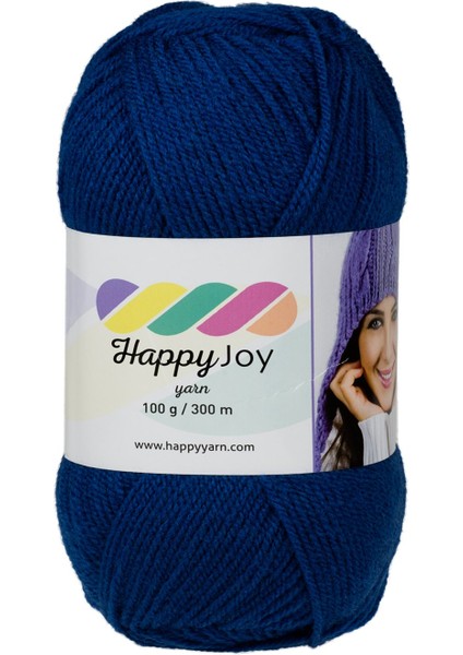 Kürkçü Han Happy Joy 100GR 300M El Örgü Ipi Lacivert HJ047