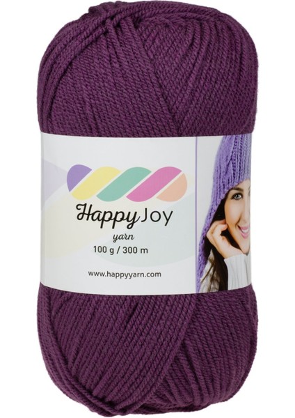 Kürkçü Han Happy Joy 100GR 300M El Örgü Ipi Mor HJ075