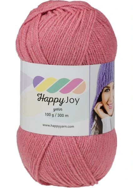 Kürkçü Han Happy Joy 100GR 300M El Örgü Ipi Pembe HJ038